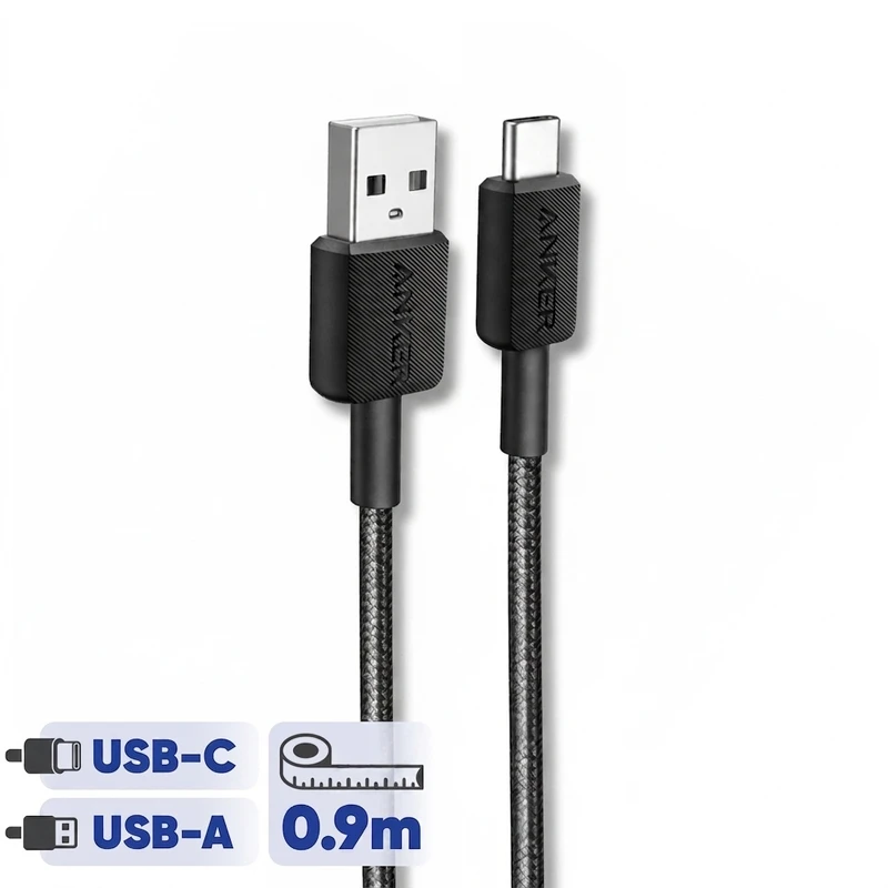 کابل تبدیل USB به USB-C انکر مدل 322/A81H5 طول