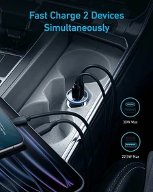 شارژر فندکی انکر Anker 323 Car Charger 52.5W Compact 2-Port مدل A2735